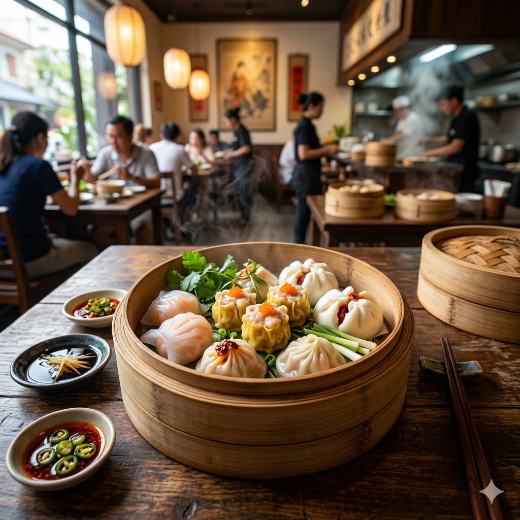 Dimsum dengan isian ayam lembut